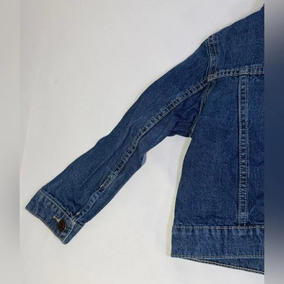 Carter’s Kids Denim Jacket Size 4 Girls Boys Blue Jean Button Front Cotton - Picture 8 of 13